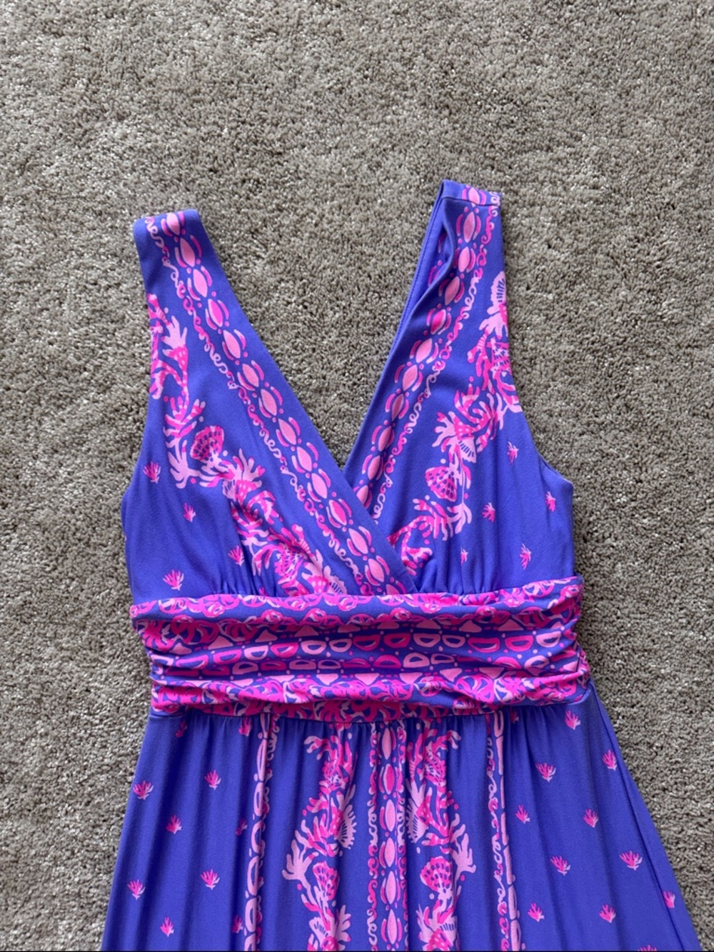 Lilly Pulitzer Margarita Maxi Dress in Mystical Purple Coral Craze - Picture 4 of 6